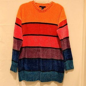 Forever 21 - Multi Color Chenille Soft Sweater - Orange, Red, Pink, Purple, Blue